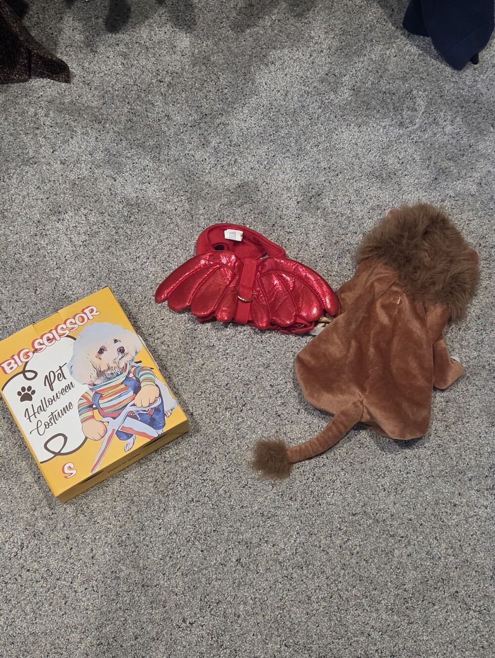 Small Dog Puppy Halloween Bundle Lion Devil Wings Harness Scissor Pet